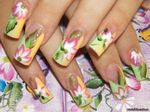 красивые рисунки на ногтях акриловыми красками