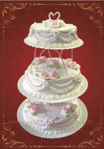 трехъярусный свадебный торт цена