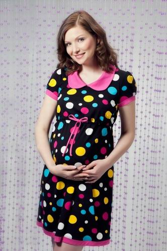 платье в горошек для беременных